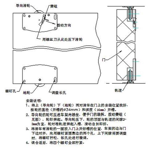 兴达T50型壁柜门地轮套件